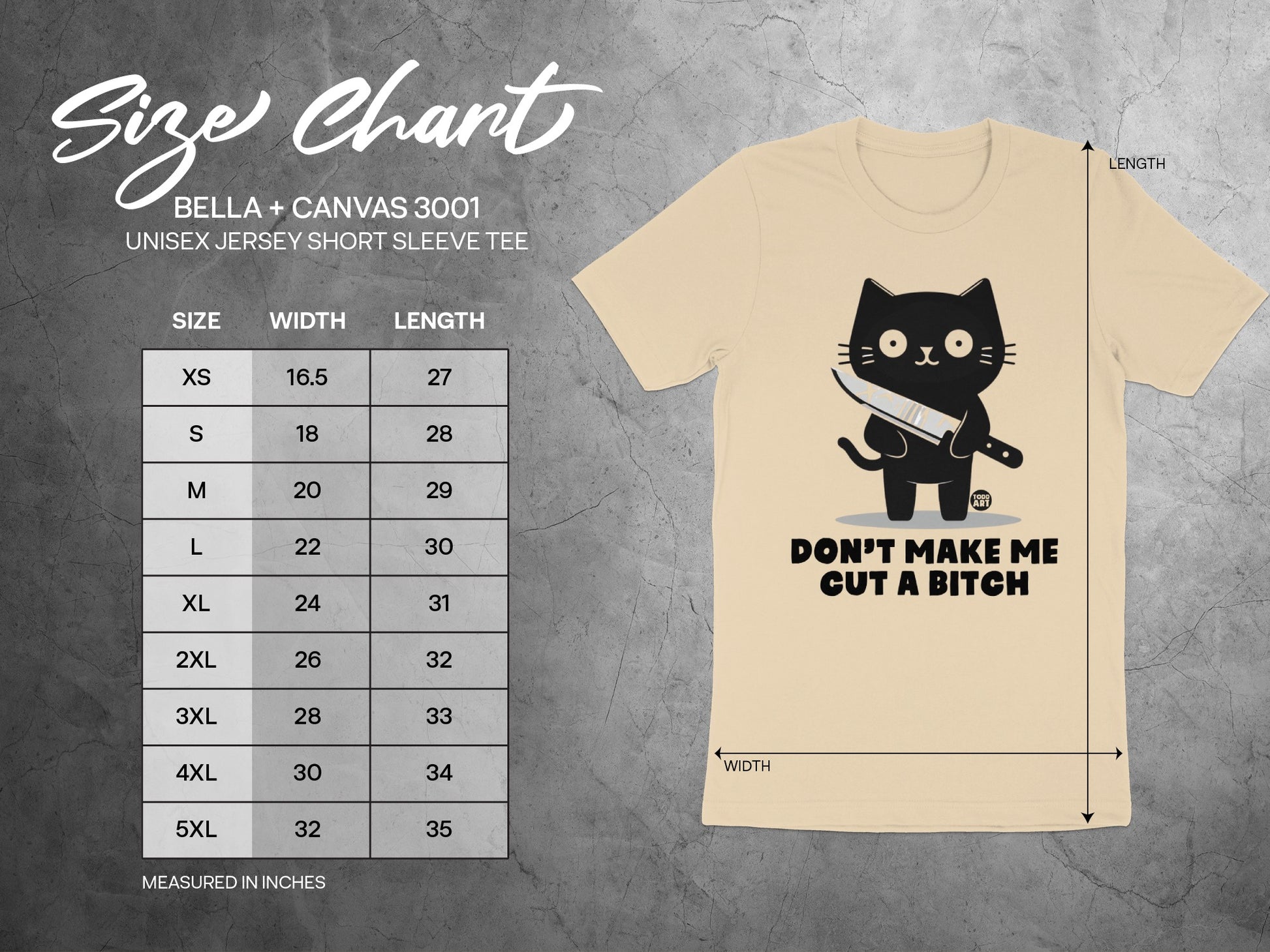 Don't Make Me Cut A Bitch Unisex Jersey Short Sleeve Tee