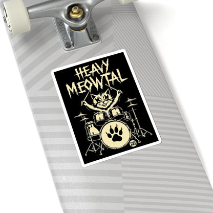 Drum CatTodd Art Sticker