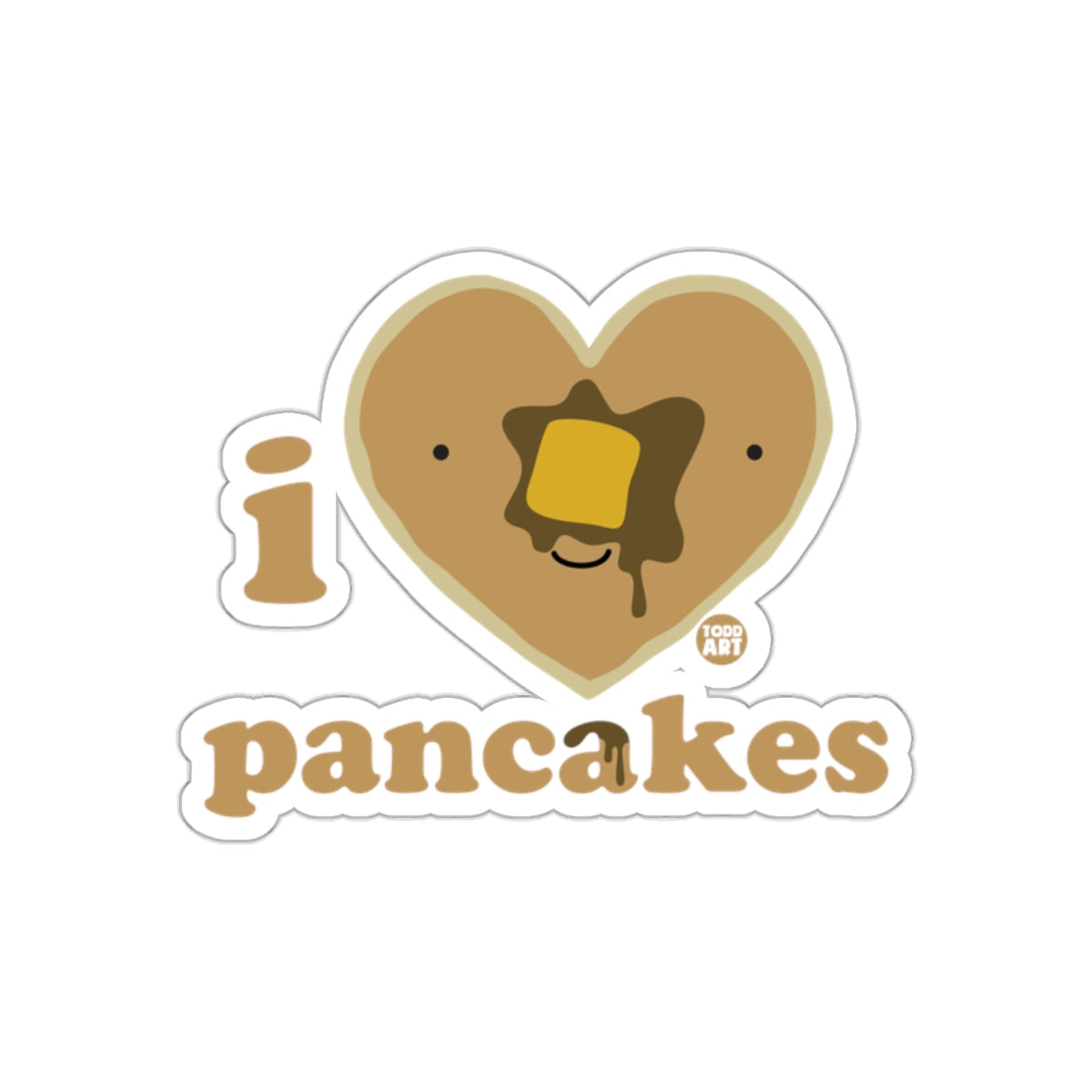 I Heart Pancakes Cute Pancake Lover Sticker