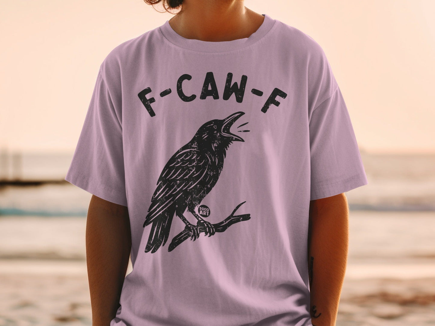F-CAW-F Raven Graphic Print Short Sleeve Shirt
