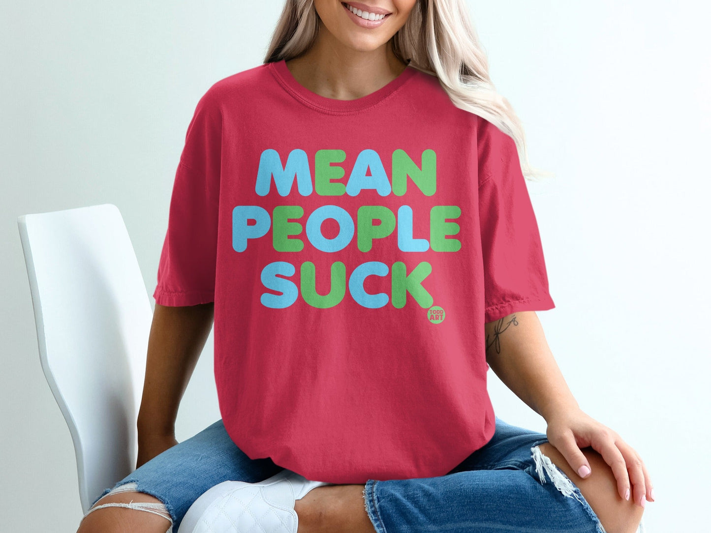 Mean People Suck Graphic Tee Shirt for Everyday Wear