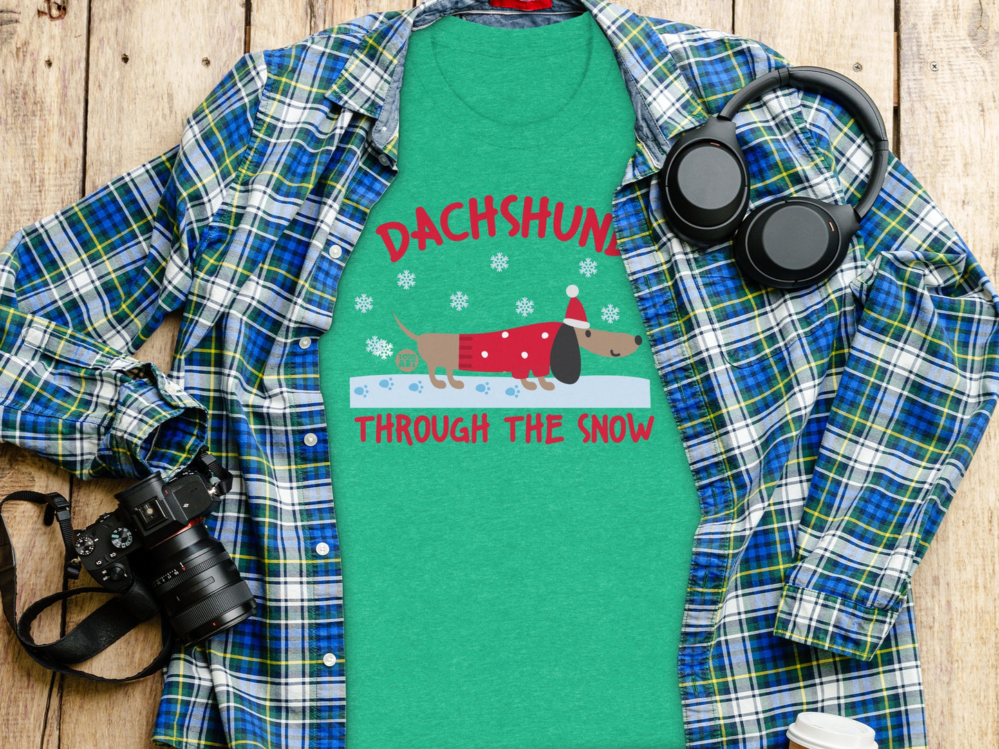 Festive Dachshund Through The Snow Shirt for dog lovers