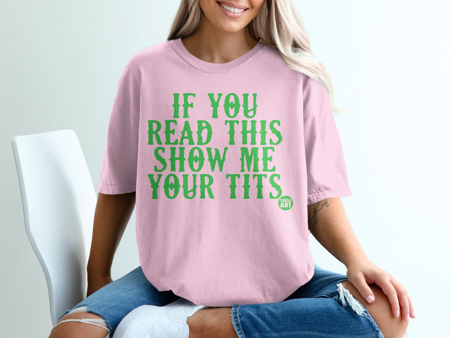 If You Read This Show Me Your Tits Graphic Tee