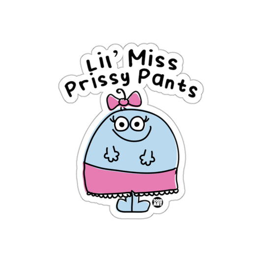 Lil Miss Prissy Pants Cartoon Character Sticker