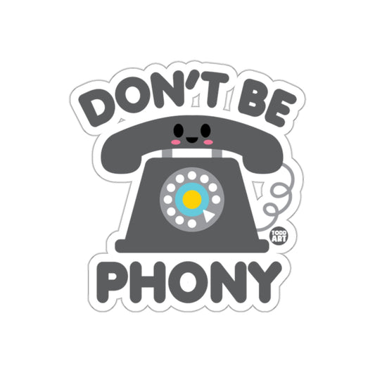 Don't Be Phony Cute Retro Telephone Sticker