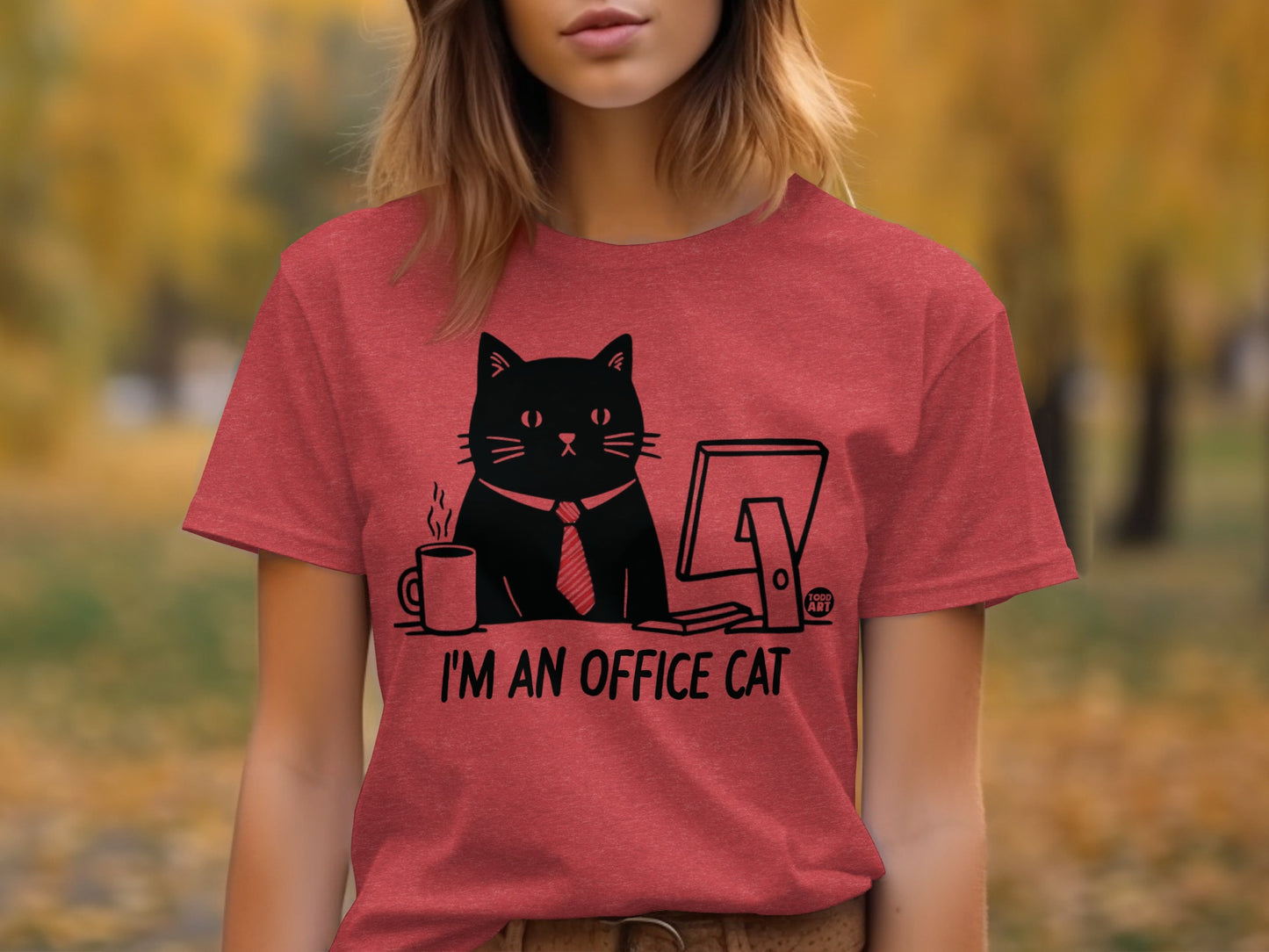 Funny Cat Lover I'm An Office Cat Graphic T-Shirt