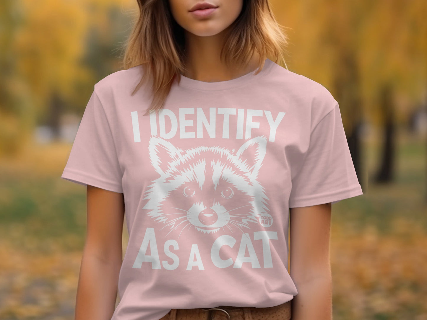 Cute Raccoon Graphic I Identify As A Cat T-shirt