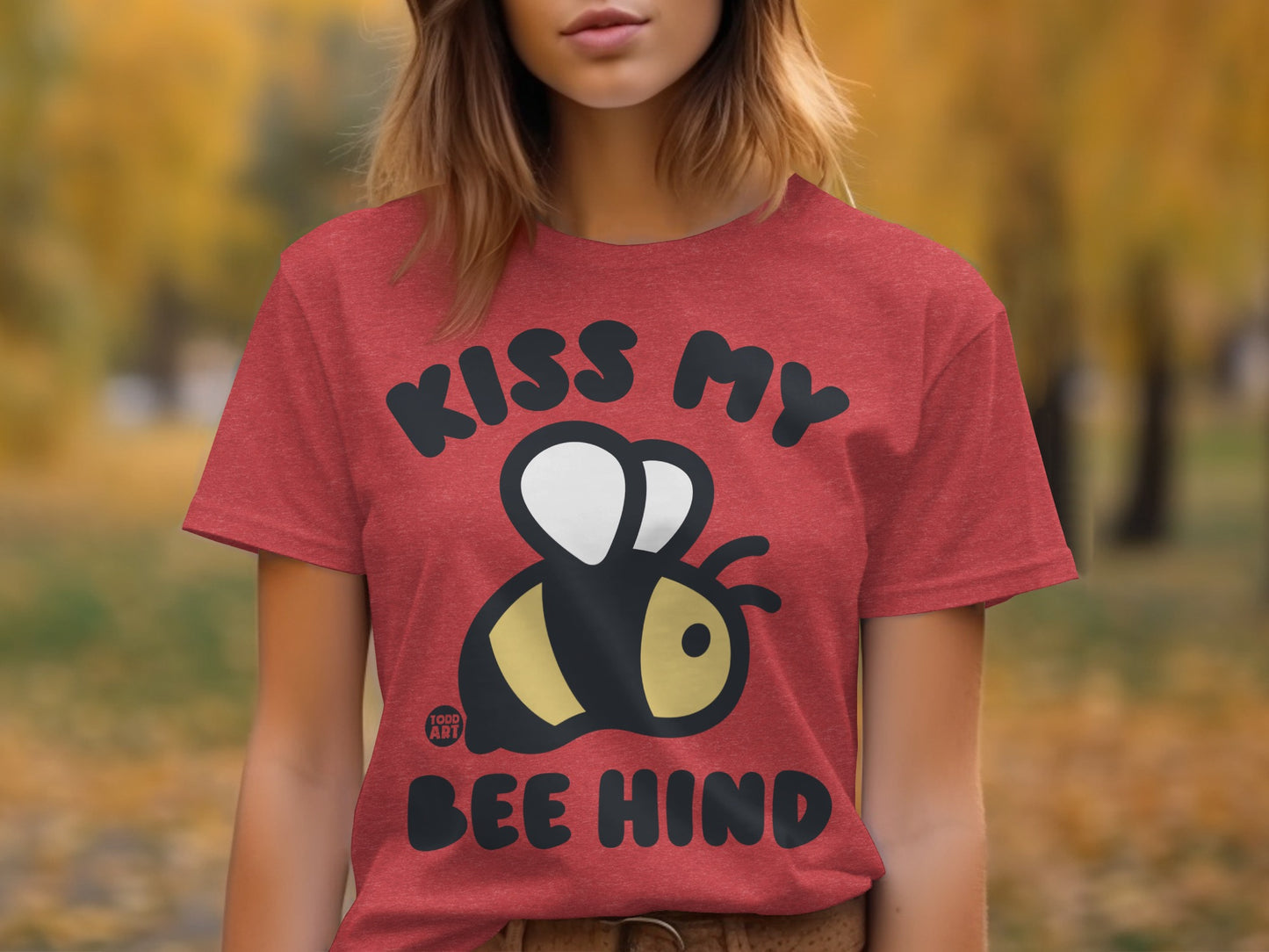 Kiss My Bee Hind Cute Humorous Outdoor Graphic Tee
