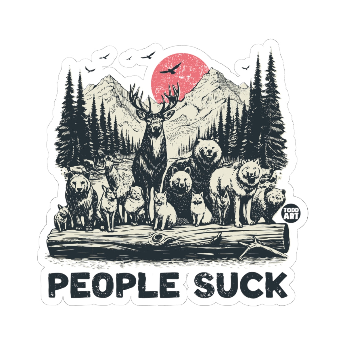 Wild GatheringTodd Art Sticker