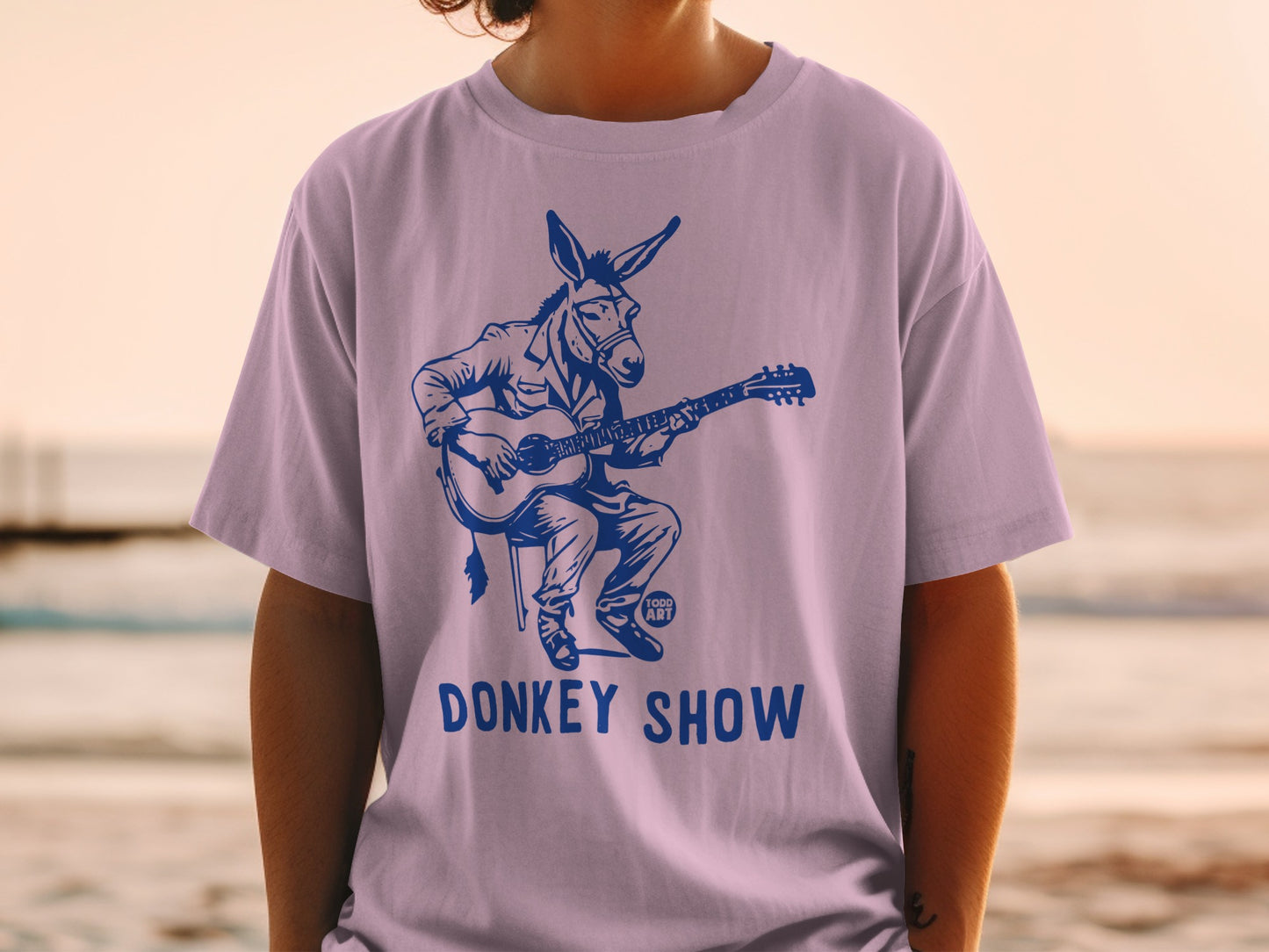 Donkey Show Graphic Design T-Shirt Casual Wear