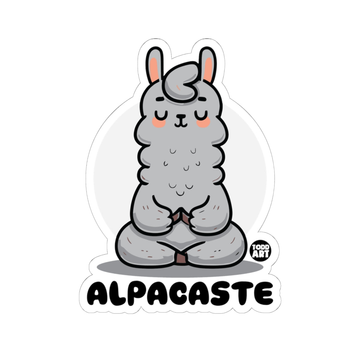 Llama MeditationTodd Art Sticker