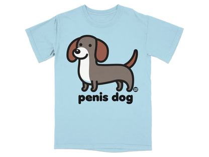 Funny Cartoon Dachshund Penis Dog Graphic T-Shirt