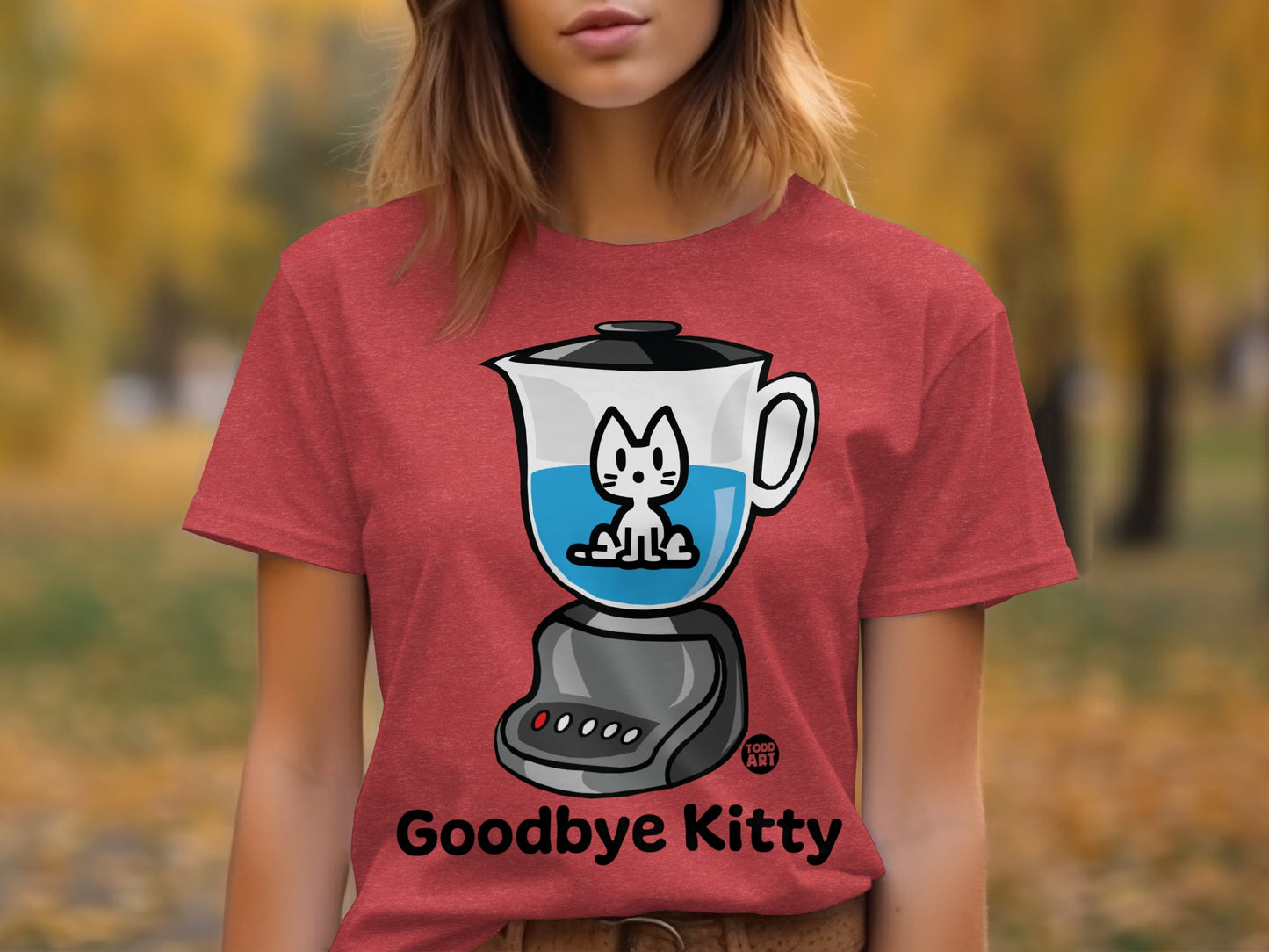Goodbye Kitty Blender Design Graphic Shirt