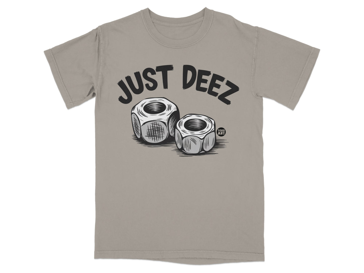 JUST DEEZ Graphic Nuts Design Funny t-shirt