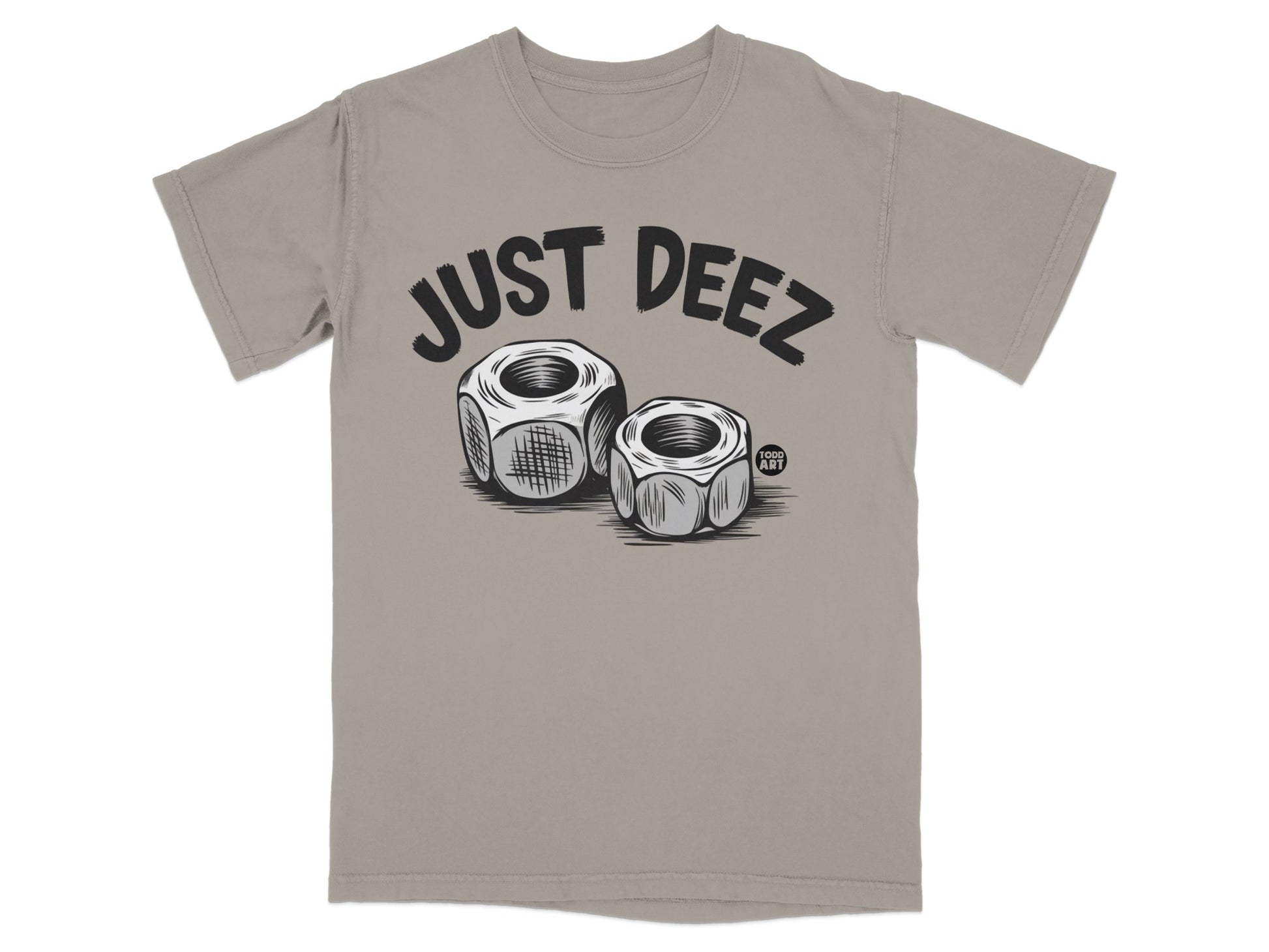 JUST DEEZ Graphic Nuts Design Funny t-shirt
