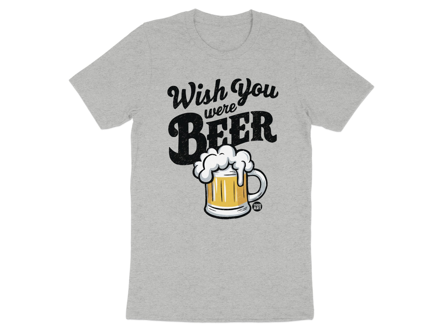 Wish You Were Beer Graphic T-shirt for Beer Lovers