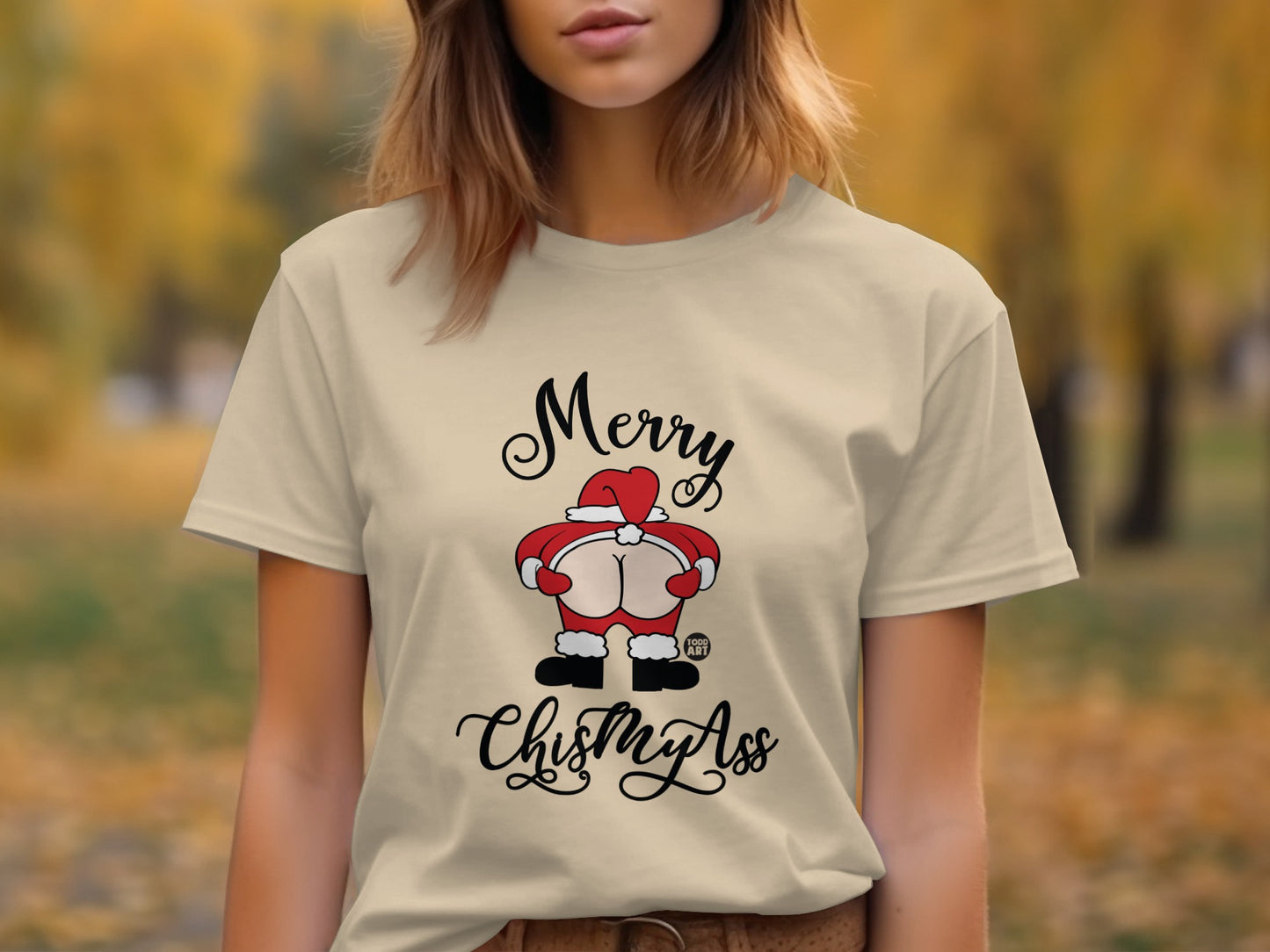 Merry Christmas Funny Santa Graphic T-shirt