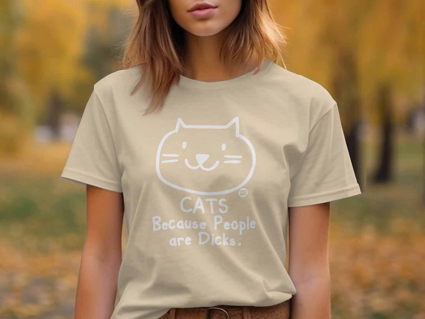 Cats Because People Are Dicks Graphic Tee