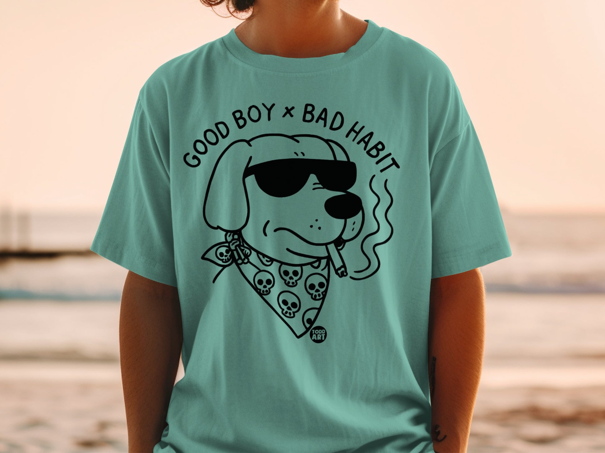 Good Boy with Bad Habit Graphic Tee Shirt Product