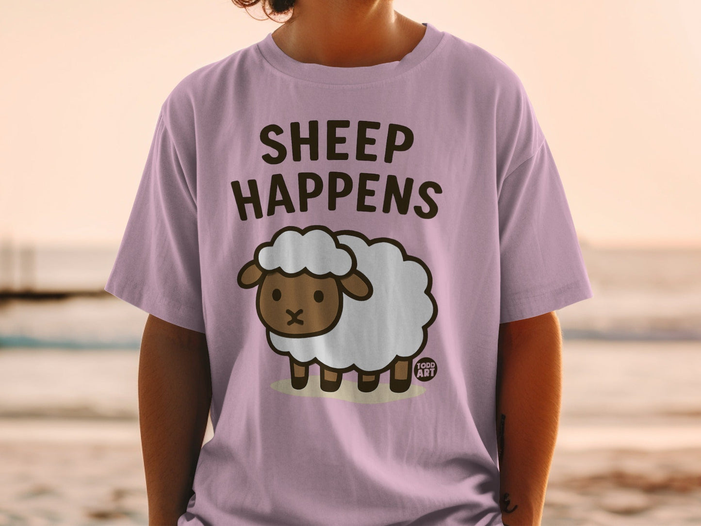 Sheep Happens Graphic Humorous T-Shirt Product