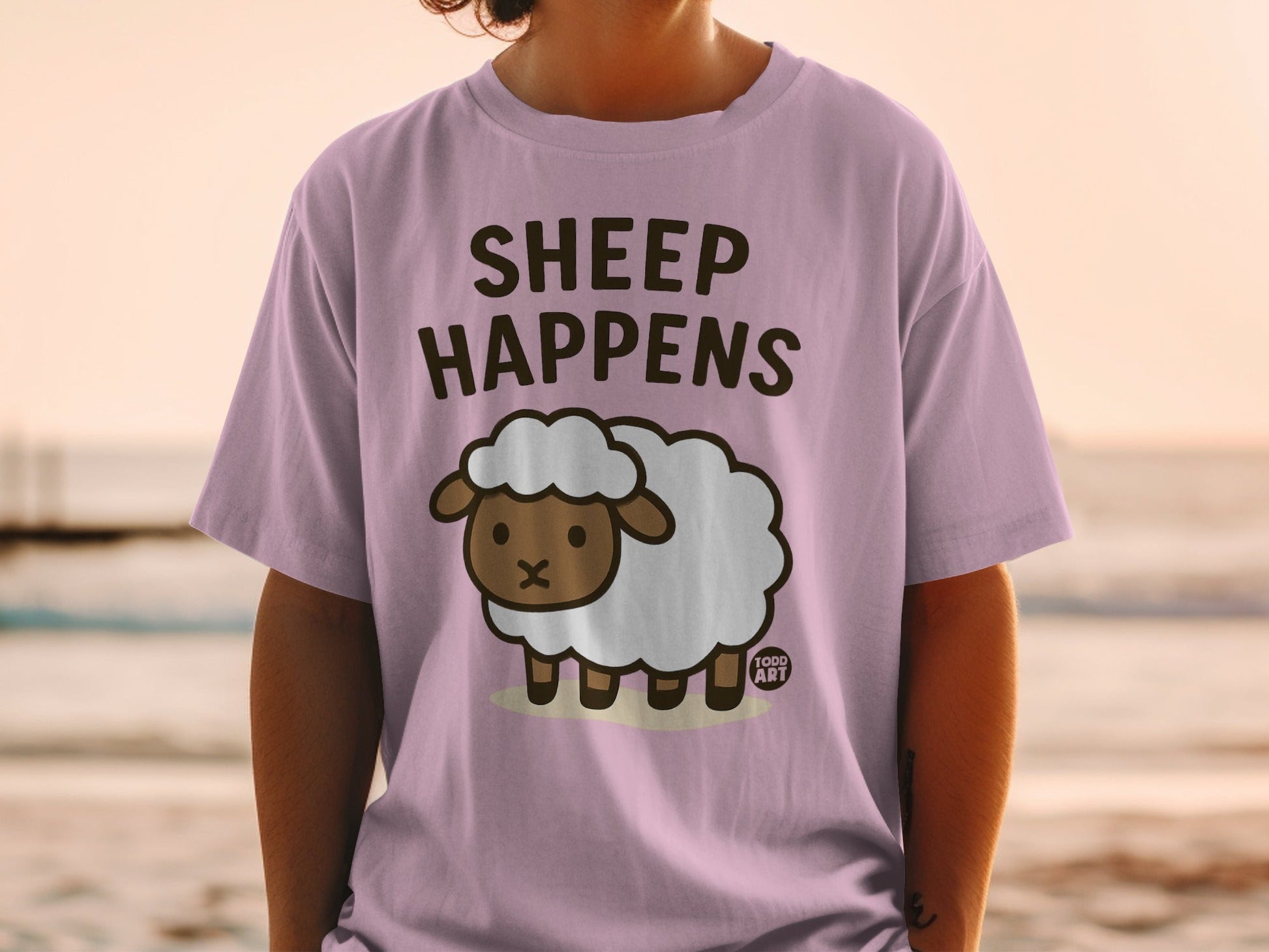 Sheep Happens Graphic Humorous T-Shirt Product