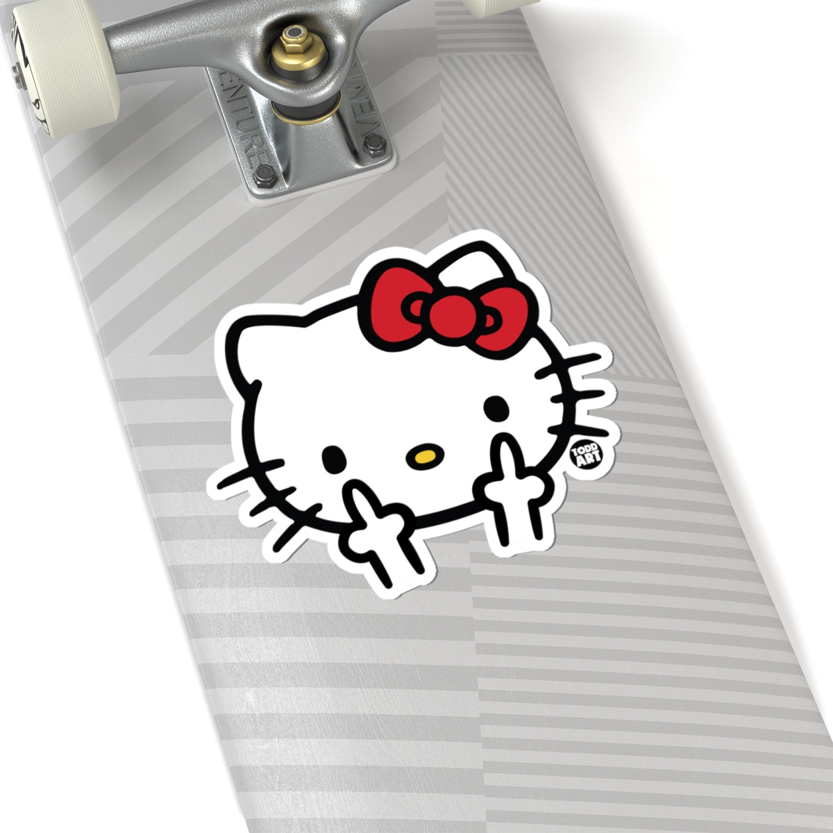Cute Kitten with Bow Todd Art Sticker