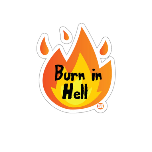 Burn in Hell Flame Design Sticker for Decoration