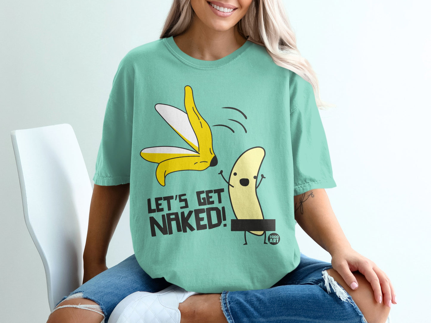Funny Banana Let's Get Naked Todd Art Graphic product type