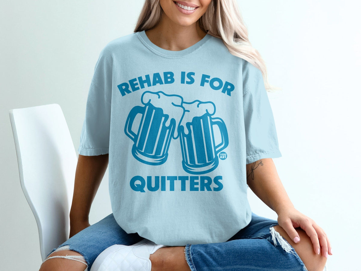 Rehab Is For Quitters Beer Graphic Tee Shirt