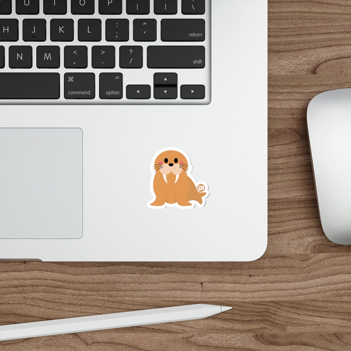 Cute Walrus Illustration Sticker for Your Laptop or Desk
