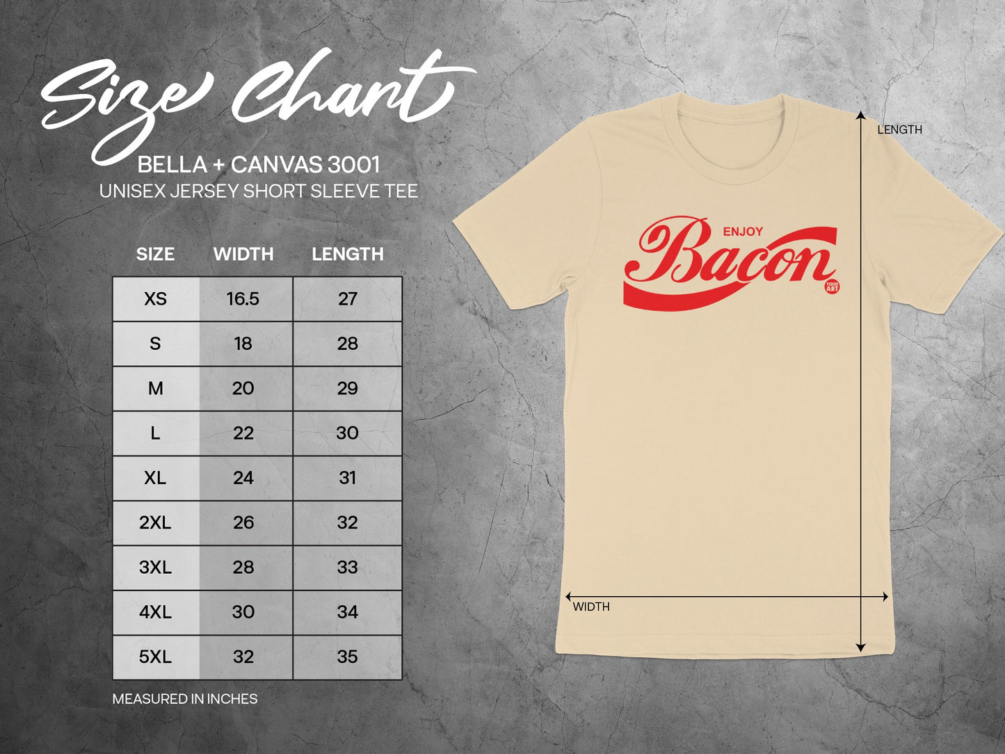Enjoy Bacon Graphic Unisex Jersey Short Sleeve Tee