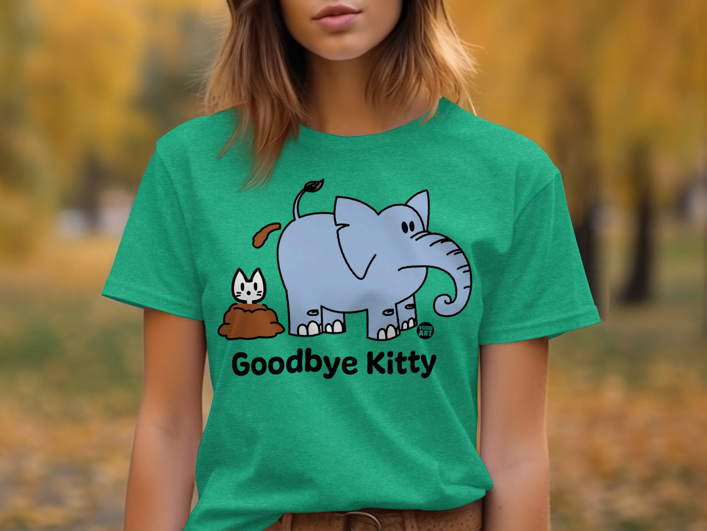Goodbye Kitty Funny Elephant T-Shirt