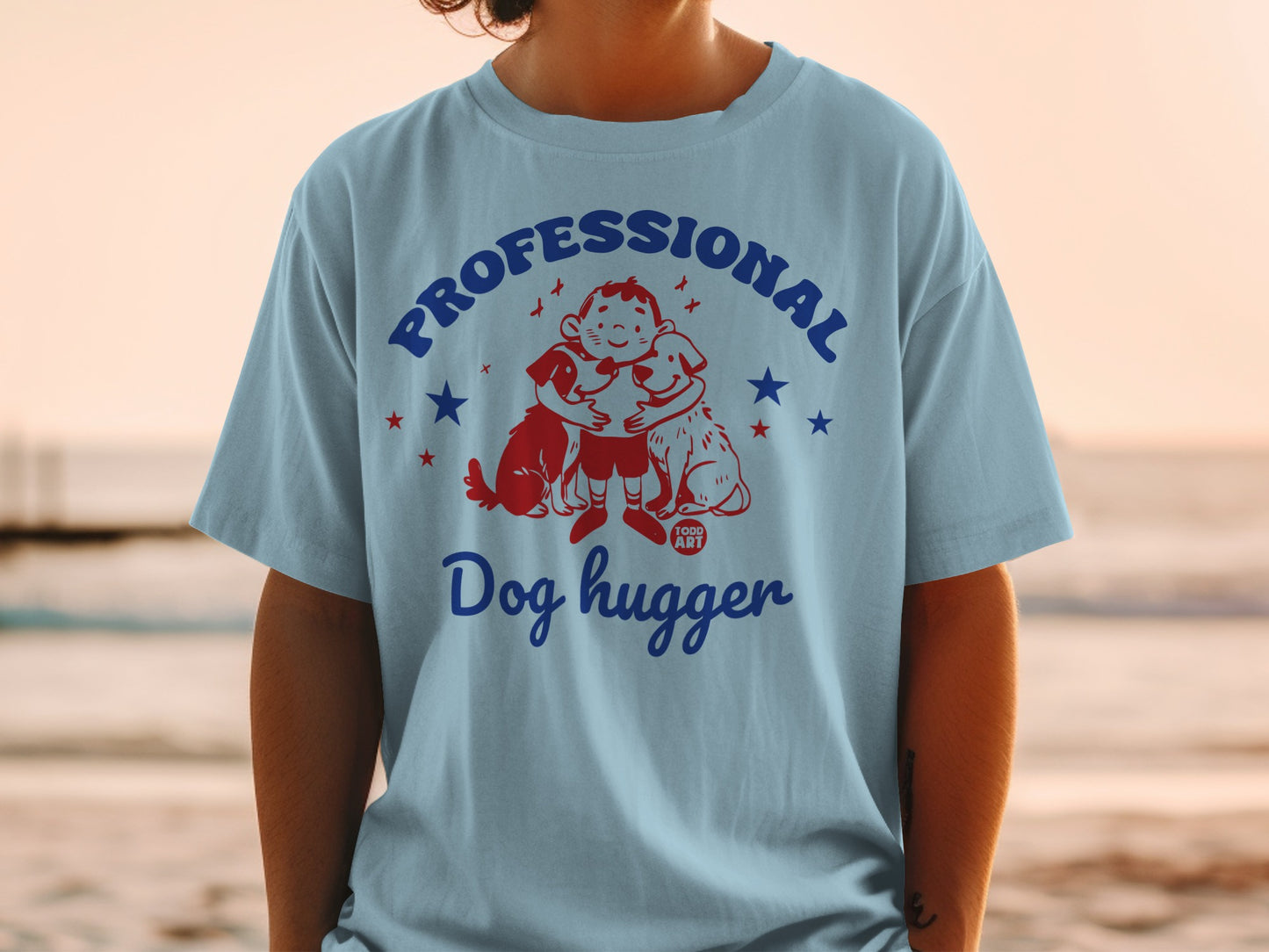 Professional Dog Hugger Graphic T-shirt for Dog Lovers