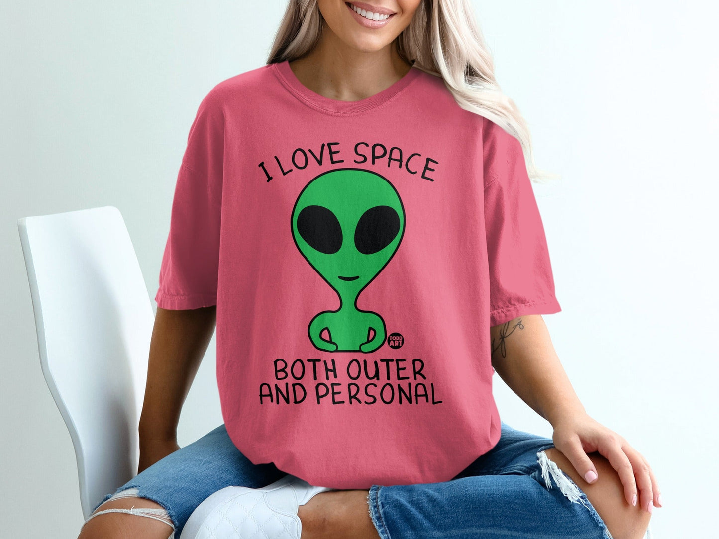I Love Space Both Outer And Personal Alien T-shirt