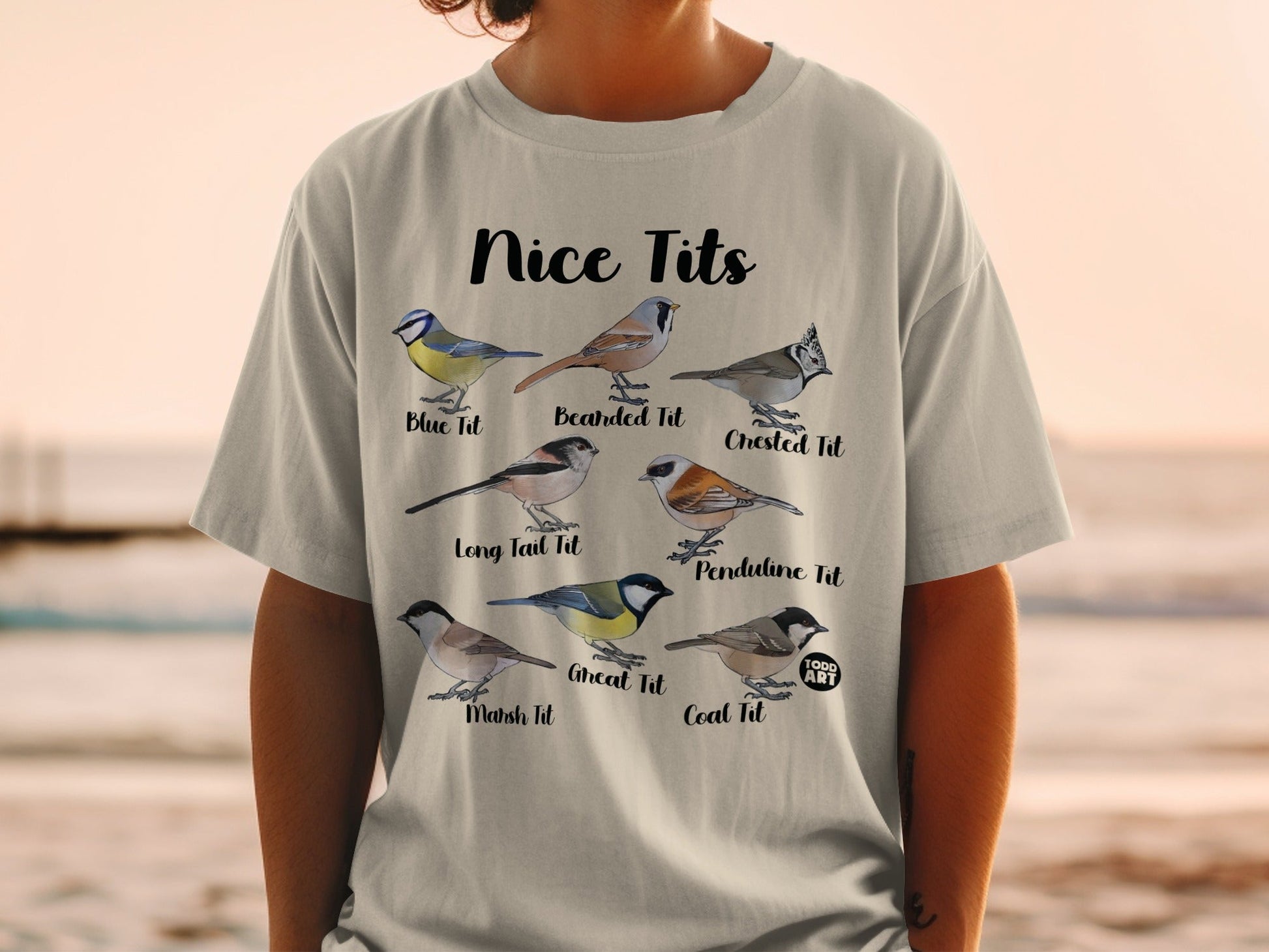 Nice Tits Funny Bird Species T-Shirt For Bird Lovers