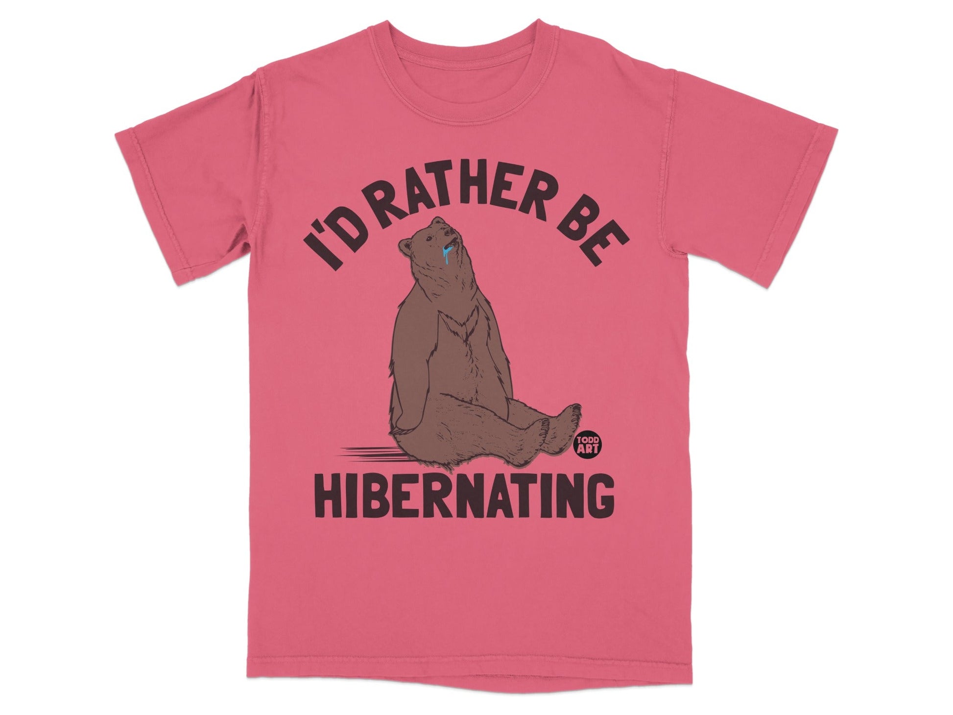 I'd Rather Be Hibernating Bear Graphic T-Shirt