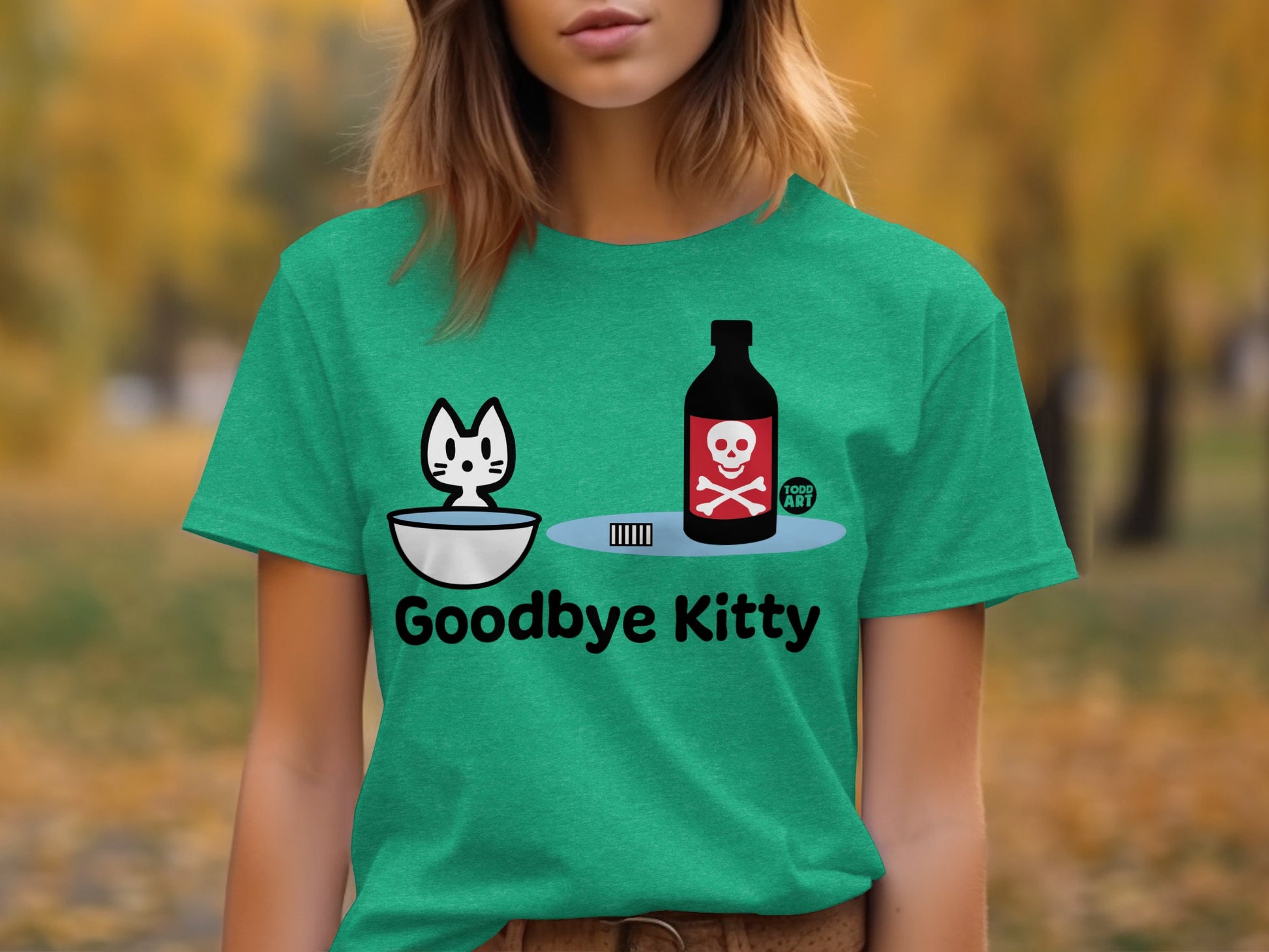 Goodbye Kitty Graphic Novelty Tee Shirt