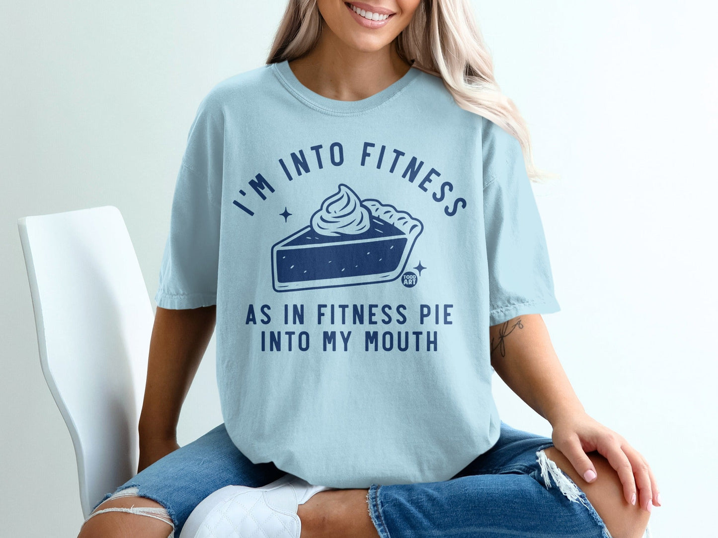 I'm Into Fitness Pie Humorous Graphic T-Shirt
