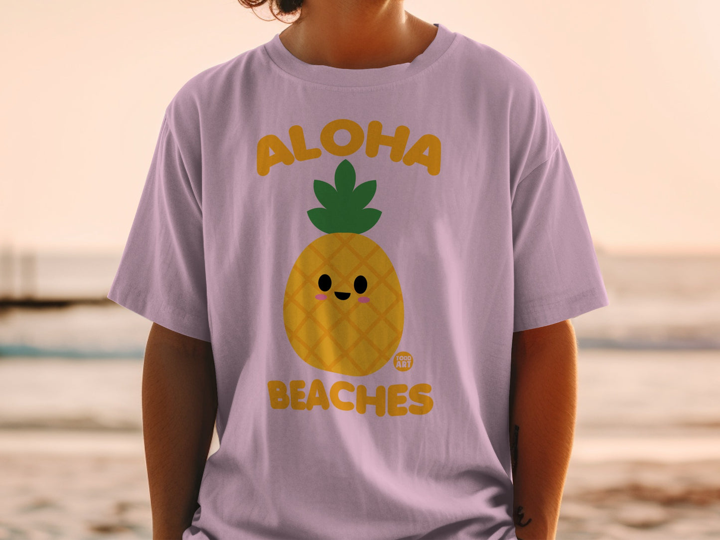 Aloha Beaches Cute Pineapple Cartoon Design product type