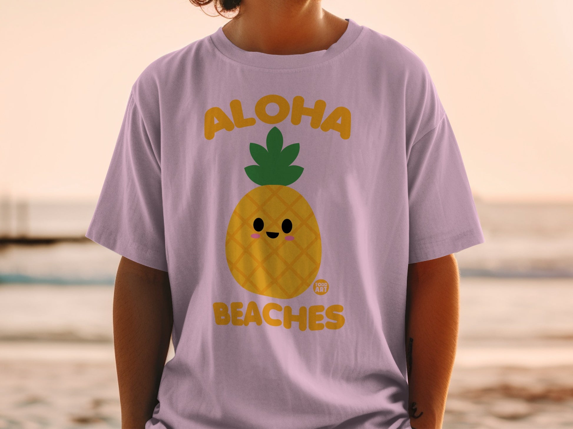 Aloha Beaches Cute Pineapple Cartoon Design product type