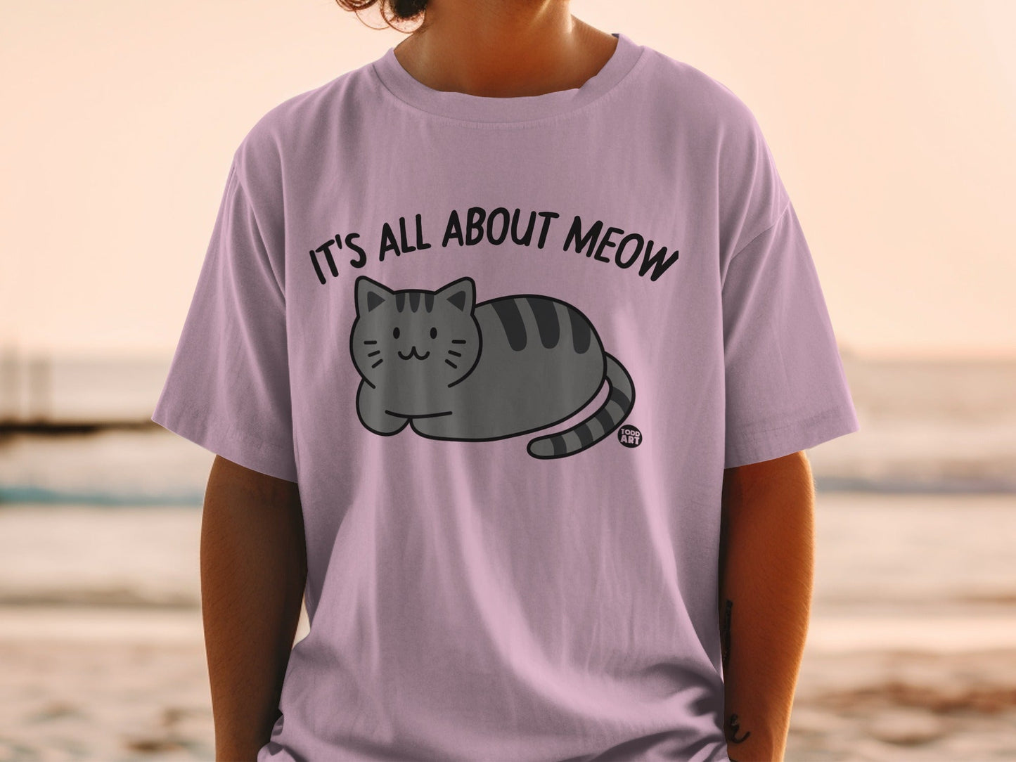 It's All About Meow Cat Illustration T-shirt