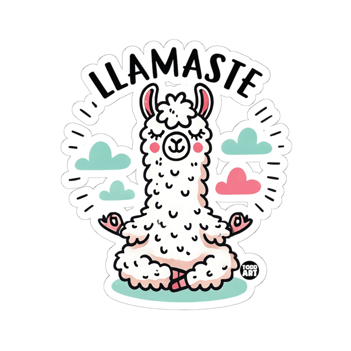 Llama NamasteTodd Art Sticker