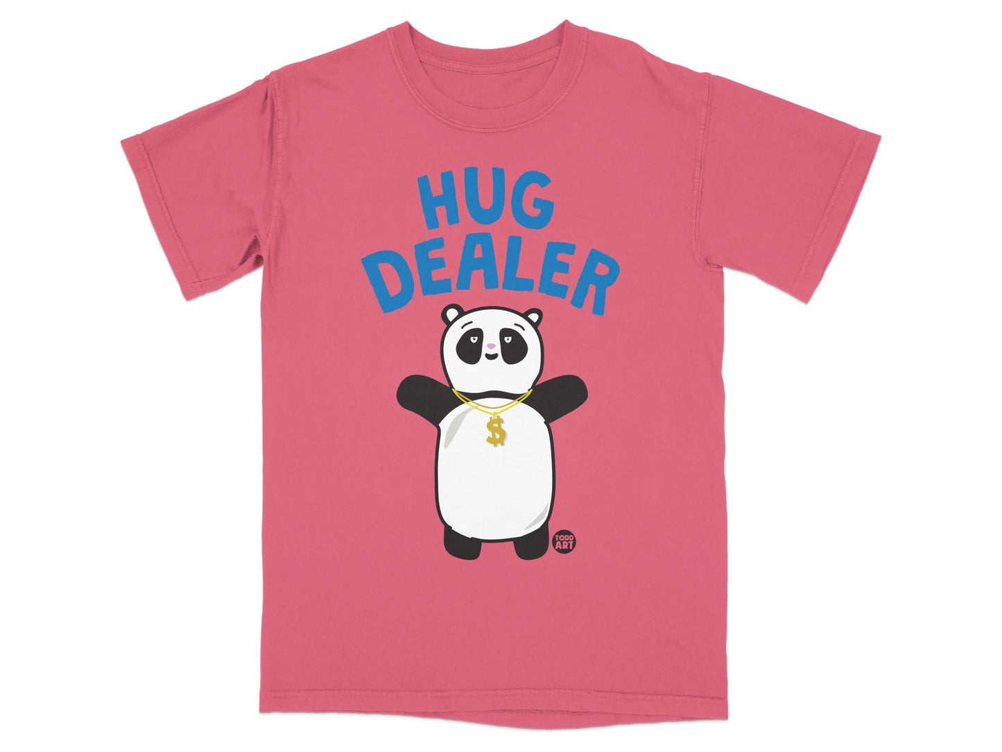 Hug Dealer Panda Graphic Short Sleeve Tee Shirt