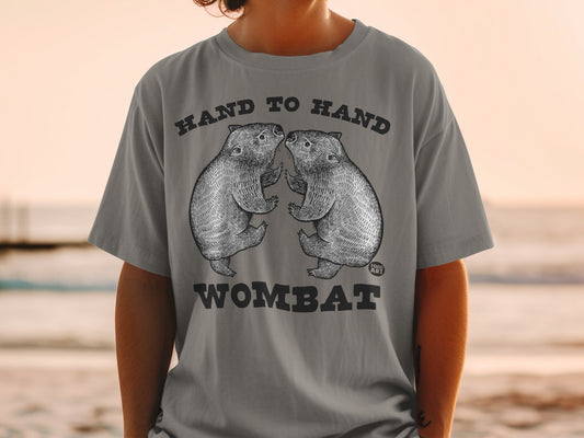 Hand to Hand Wombat Graphic Tee Unique Design