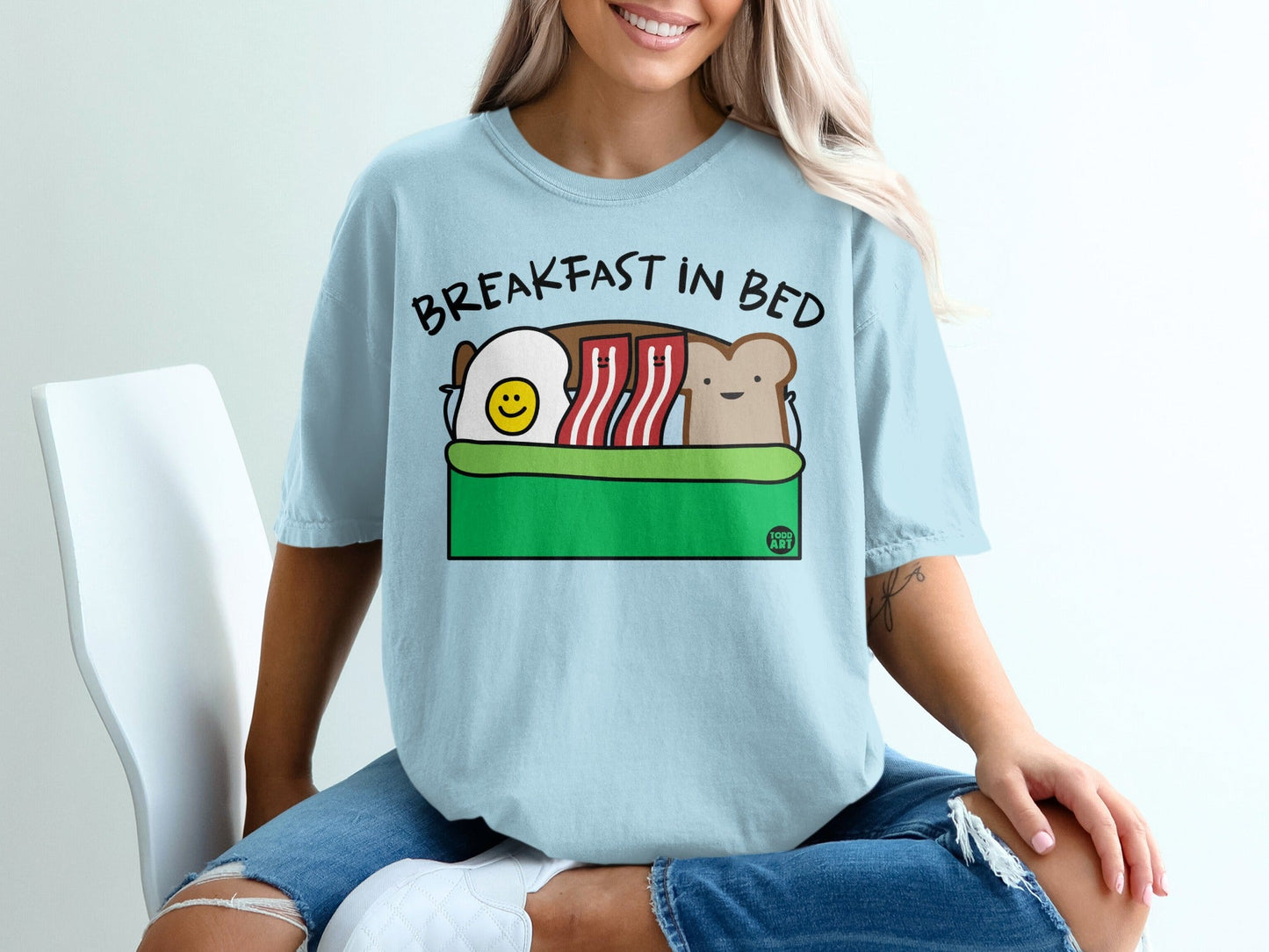 Breakfast In Bed Cute Food Characters T-Shirt