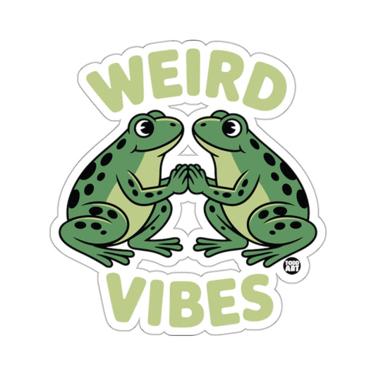Two Green Frogs Weird Vibes Happy 
