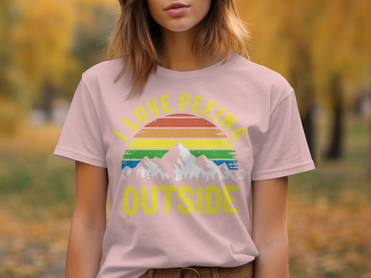 I Love Peeing Outside Rainbow Mountain T-Shirt product