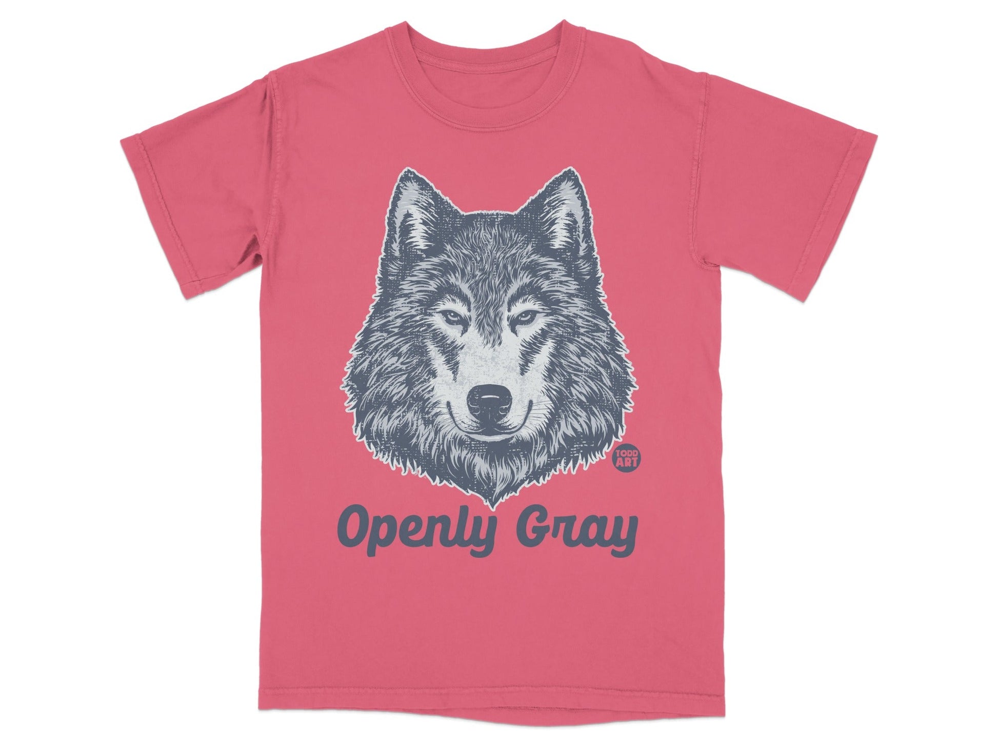 Openly Gray Wolf Graphic Tee Shirt Product