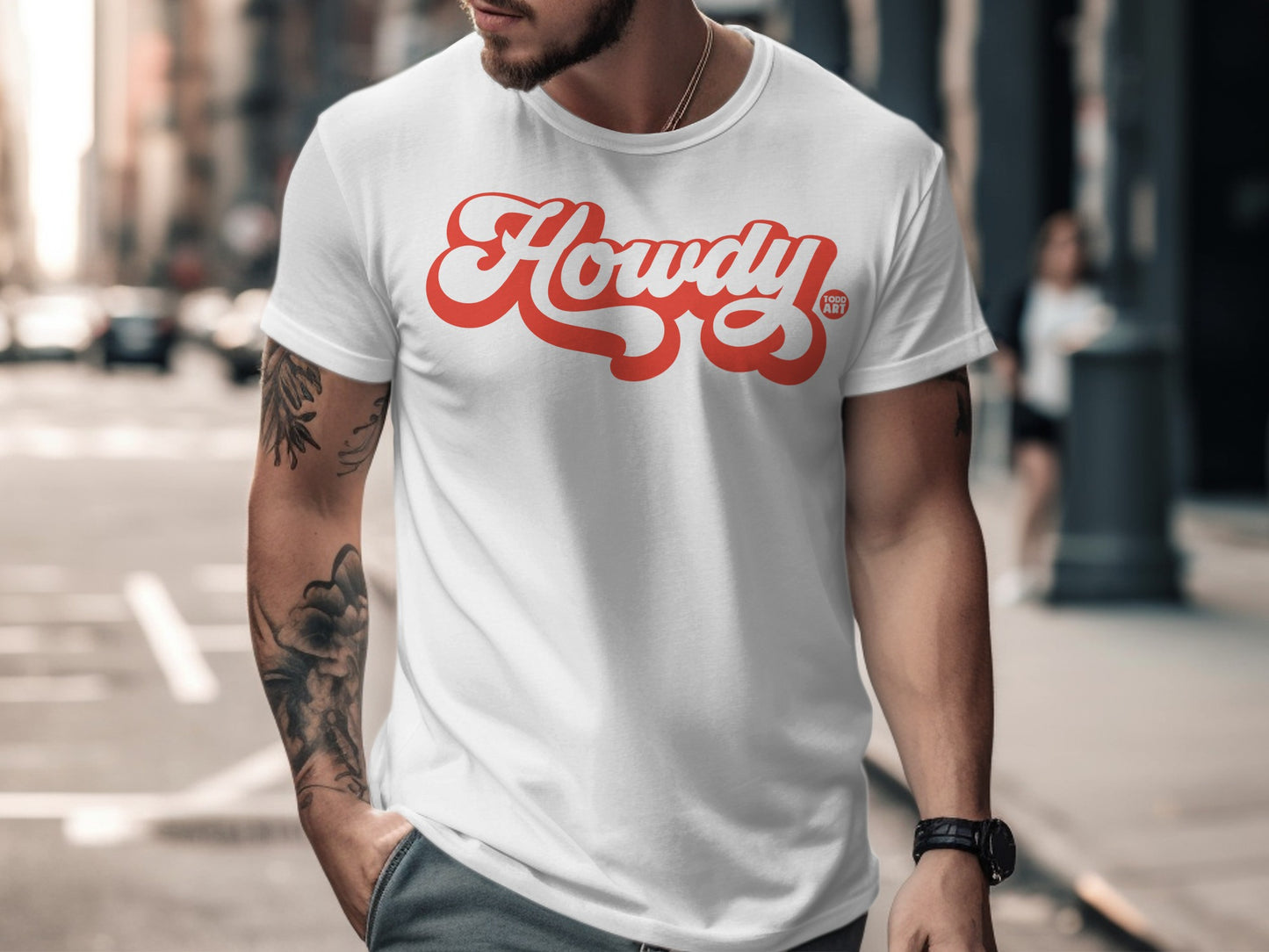 Howdy Graphic Tee Casual Wear Street Style T-Shirt