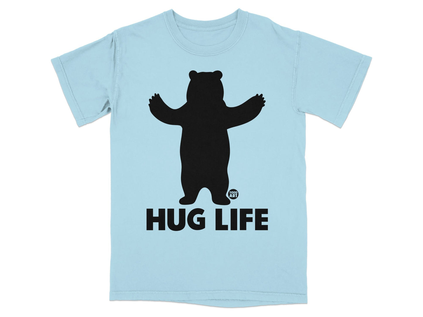 Hug Life Black Bear Graphic Print T-shirt